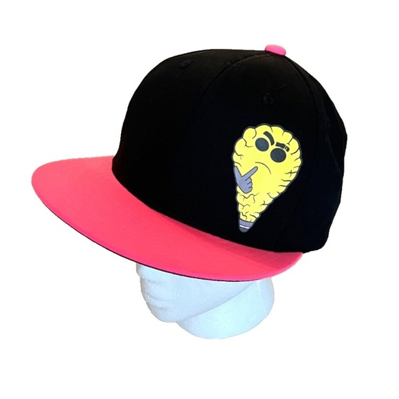KB Ethos Snapback Trucker Cap; Lightbulb Design; Black/Pink; Adjustable - Picture 2 of 5